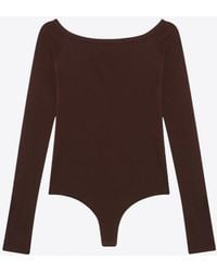 Alaïa - Second-Skin Bodysuit Top - Lyst