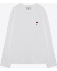 Ami Paris - Ami De Coeur Long-Sleeved T-Shirt - Lyst