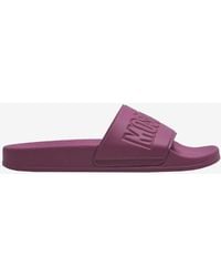 Moschino - Logo Embossed Slip-on Sandals - Lyst