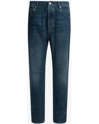 Brunello Cucinelli - Logo Patch Straight-Leg Jeans - Lyst