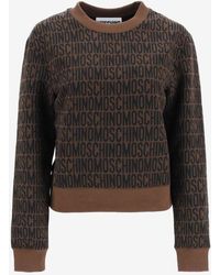 Moschino - Logo Jacquard Pullover Sweatshirt - Lyst