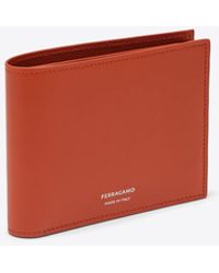 Ferragamo - Classic Calf Leather Bi-Fold Wallet - Lyst