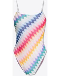 Missoni - Zigzag High-Cut One-Piece Swimsuit - Lyst