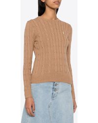 Ralph Lauren - Cable Knit Pony Sweater - Lyst