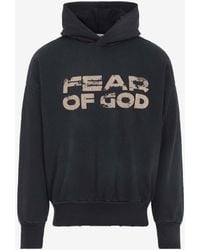 Fear Of God - Logo-Printed Hooded Sweatshirt - Lyst