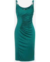 Versace - Midi Jersey Dress - Lyst