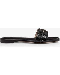 Tom Ford - Julianne Python Leather Sandals - Lyst