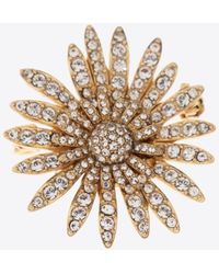 Dolce & Gabbana - Crystal-Embellished Daisy Brooch - Lyst