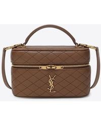 Saint Laurent - Gaby Vanity Quilted Leather Top Handle Bag - Lyst