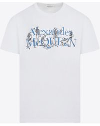 Alexander McQueen - Graphic Logo Print Crewneck T-Shirt - Lyst