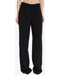 Balmain - Straight-Leg Crepe Tailored Pants - Lyst