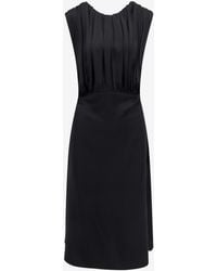 Jil Sander - Sleeveless Satin Dress - Lyst