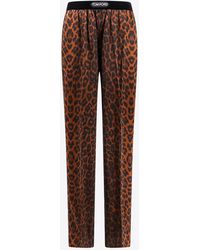 Tom Ford - Leopard Print Silk Pajama Pants - Lyst