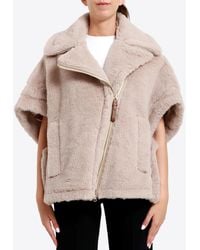 Max Mara - Newmant Teddy Biker Jacket - Lyst