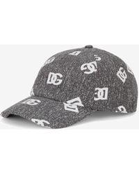 Dolce & Gabbana - Jacquard Baseball Cap With All-Over Dg Logo - Lyst
