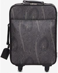 Etro - Paisley Print Leather Suitcase - Lyst