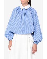 Patou - Balloon-Sleeved Stripe Shirt - Lyst