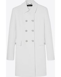 Versace - Double-Breasted A-Line Coat - Lyst
