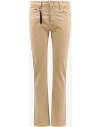 Incotex - Suede Logo Patch Straight-Leg Pants - Lyst