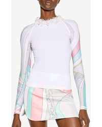 Emilio Pucci - Fiamme Print Long-Sleeved Top - Lyst