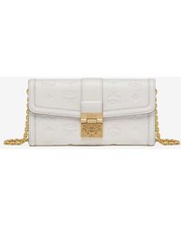 MCM - Large Tracy Leather Chain Clutch - Lyst