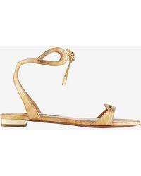 Aquazzura - Tessa Flat Sandals - Lyst