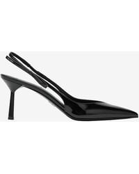 Prada - 85 Patent Leather Slingback Pumps - Lyst