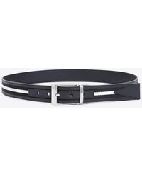 Bally - Webbing-Panel Grained Leather Belt - Lyst