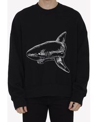 Palm Angels - Broken Shark Print Sweatshirt - Lyst