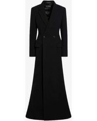 Balenciaga - Maxi Wool-Blend Double-Breasted Coat - Lyst