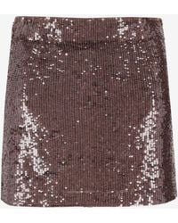 P.A.R.O.S.H. - Sequined Mini Skirt - Lyst