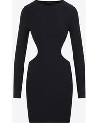 Balenciaga - Cut-Out Long-Sleeved Mini Dress - Lyst
