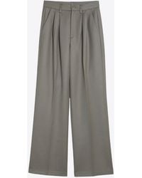Anine Bing - Carrie Tailored Pleated Wool Pants - Lyst