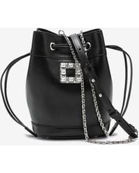 Roger Vivier - Très Vivier Leather Bucket Bag - Lyst
