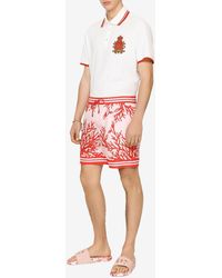 Dolce & Gabbana - Logo Patch Short-Sleeved Polo T-Shirt - Lyst