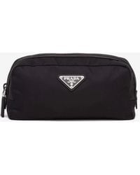 Prada - Triangle Logo Re-Nylon Pouch Bag - Lyst