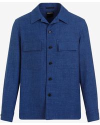 Zegna - Cashmere And Linen Long-Sleeved Shirt - Lyst