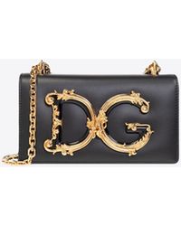 Dolce & Gabbana - Nappa Leather Dg Girls Shoulder Bag - Lyst