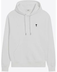 Ami Paris - Ami De Coeur Drawstring Hoodie - Lyst