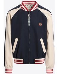 Valentino - Wool Vlogo Bomber Jacket - Lyst