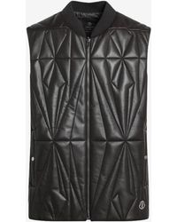 Moncler - Quilted Leather Zip-Up Vest - Lyst