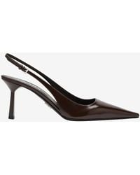 Prada - 75 Leather Slingback Pumps - Lyst