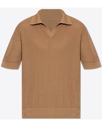 Dolce & Gabbana - Ribbed Knit Polo T-Shirt - Lyst