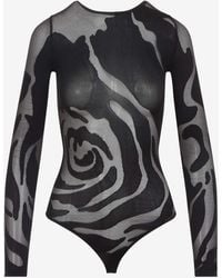 Wolford - Rose Shadow Long-Sleeved Bodysuit - Lyst