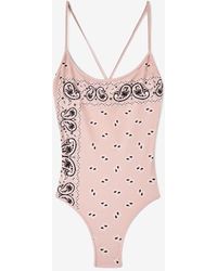 Palm Angels - Paisley Print Criss-Cross One-Piece Swimsuit - Lyst