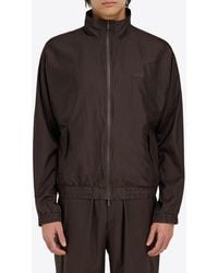 Ferragamo - Logo Patch Zip-Up Jacket - Lyst