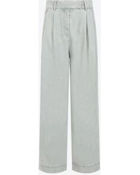Giorgio Armani - Washed-Out Straight-Leg Pants - Lyst