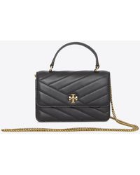 Tory Burch Crazy Pink Kira Chevron Top-Handle Satchel Bag at FORZIERI