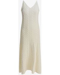 Thelaurent - Cable-Knit Midi Dress - Lyst