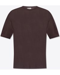 Saint Laurent - Semi Sheer Crewneck T-Shirt - Lyst
